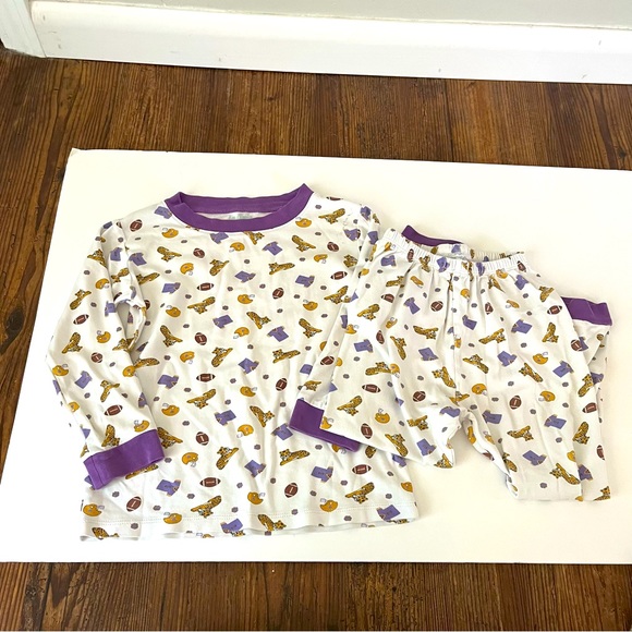 La Luna LSU Tigers Pima Cotton Pajamas Size 6 - Picture 2 of 5